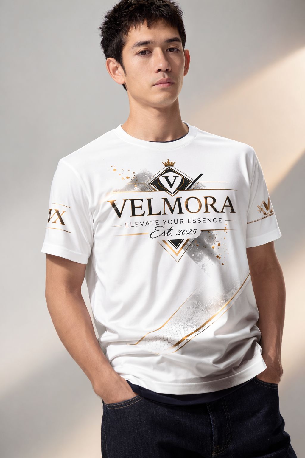 MENS T SHIRT WHITE COLOUR (SAMPLE)